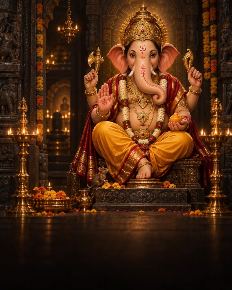Ganesha in the virtual shrine