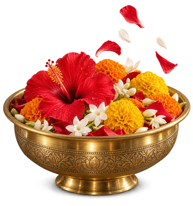 Flower ritual offering